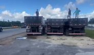 Carretas com 35 toneladas de excesso de carga são autuadas na Grande Natal