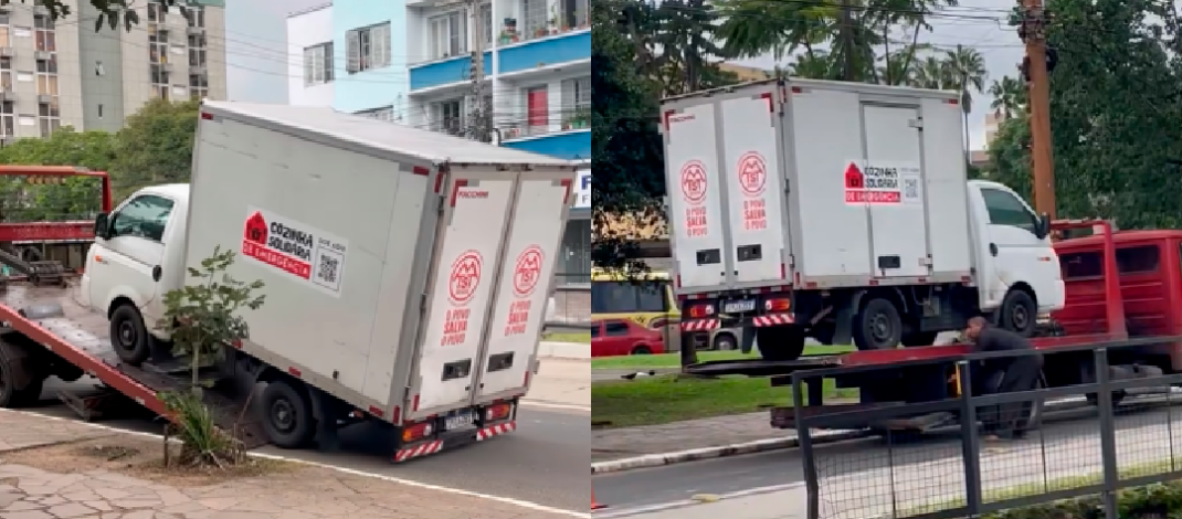 VÍDEO – Polícia apreende caminhão do MTST e impede doação de 3,8 mil marmitas