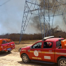 Equipes do Corpo de Bombeiros e 15 brigadistas combatem incêndio florestal em Pedro Laurentino