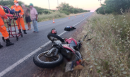 Colisão entre motocicleta e bicicleta deixa homem ferido na RN-288 em Caicó