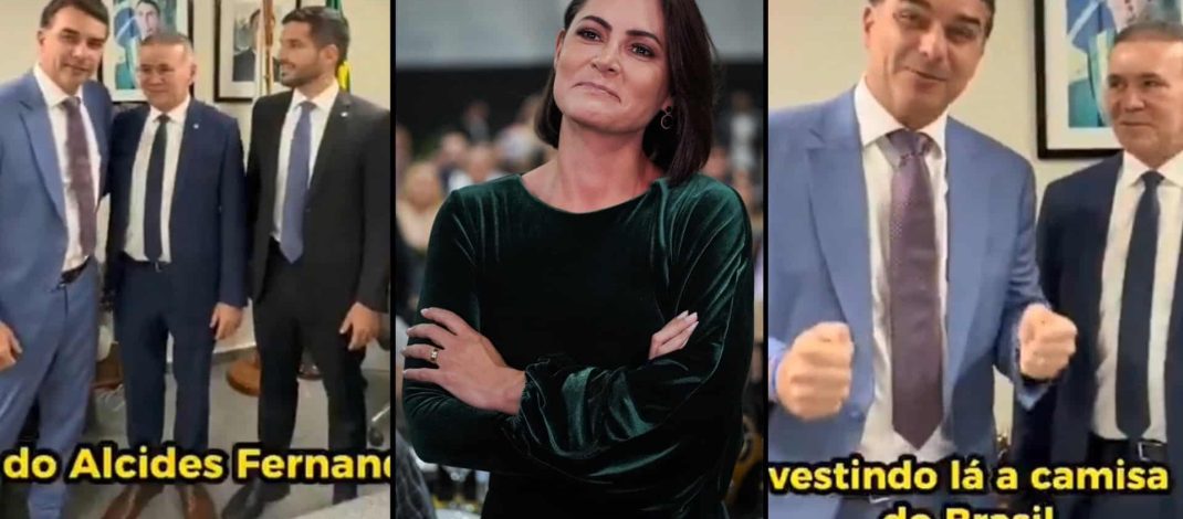 Flávio Bolsonaro menospreza Michelle e vai ao Ceará lançar pai de André Fernandes ao Senado; vídeo
