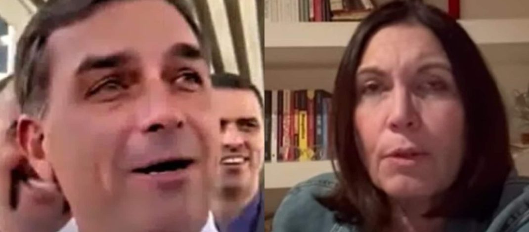 Flávio Bolsonaro passa vergonha ao “convidar” Bia Kicis para ser vice em sua chapa