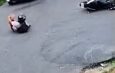Vídeo mostra grave acidente entre carro e moto que deixou dois feridos em Manaus