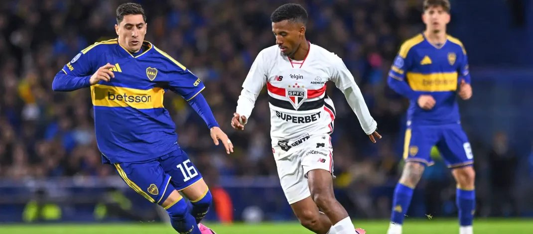 Ex-Palmeiras marca e São Paulo perde do Boca Juniors na Sul-Americana