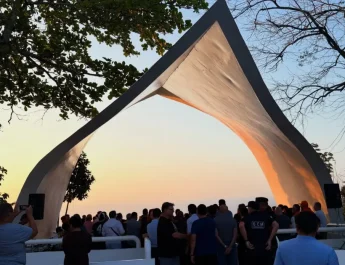 Obra de Oscar Niemeyer é reinaugurada na Ilha Porchat, em São Vicente