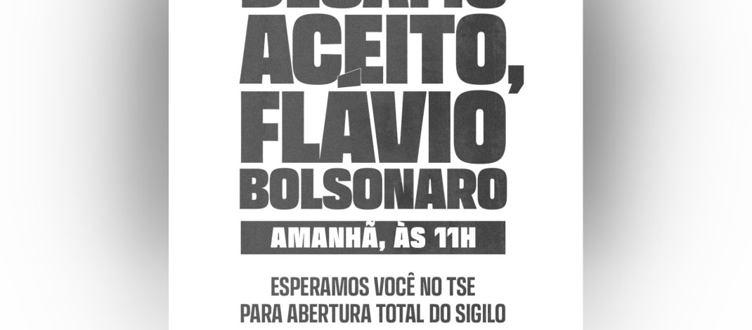 Lula marca hora e cobra Flávio no TSE para abrir sigilos: “Desafio aceito”