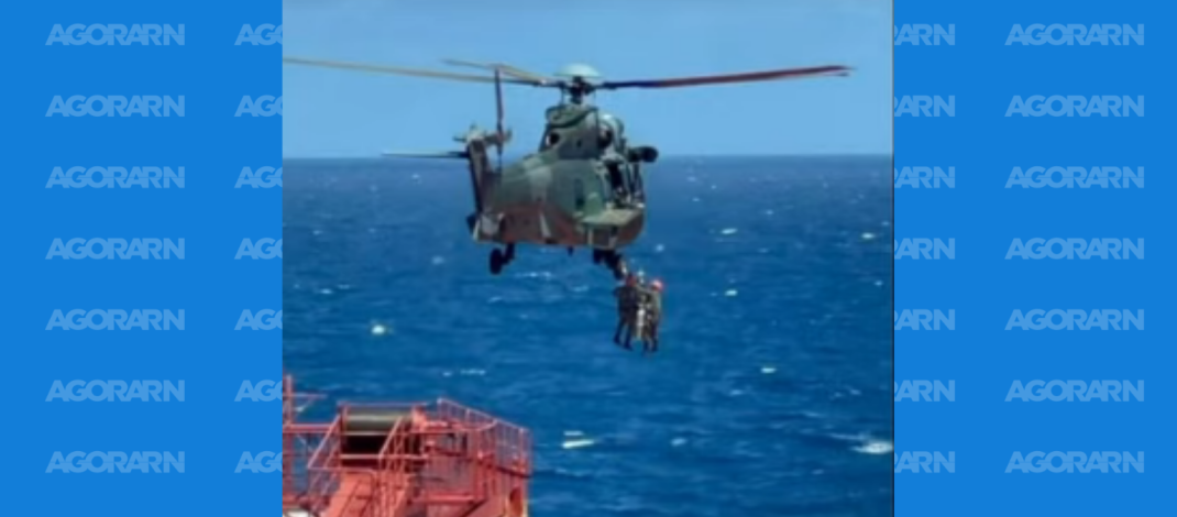 Tripulante georgiano sofre queda em navio e é resgatado pela FAB a 130 km da costa de Natal